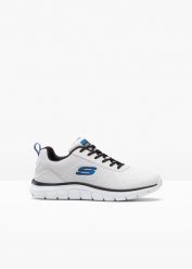Sneakersy Skechers. Białe buty sportowe męskie bonprix, bez wzorów, bez zapięcia. Za 269.99 zł.