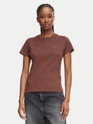 HUGO T-Shirt Damatee_B 50575770 Brązowy Regular Fit. Brązowe t-shirty damskie Hugo, m, bez wzorów, z bawełny, bez kołnierzyka, bez ramiączek. Za 139.99 zł.
