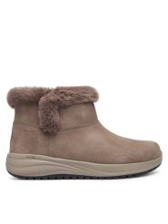 Skechers Śniegowce Waterproof Relaxed Fit: On-The-GO Stellar - Cozy Step 144745/DKTP Brązowy ciemny. Brązowe śniegowce damskie Skechers, ze skóry, bez zapięcia. Za 429.99 zł.