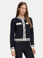 Guess Kardigan W6BR75 Z1764 Granatowy Regular Fit. Niebieskie kardigany damskie Guess, l, z aplikacjami, bez kołnierzyka. Za 474.99 zł.