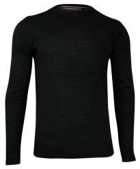 Sweter Czarny, Okrągły Dekolt, Elegancki, Jednokolorowy, Męski - BRAVE SOUL. Czarne swetry męskie Brave Soul, l, bez wzorów, biznesowe, bez kołnierzyka, bez ramiączek. Za 79.00 zł.