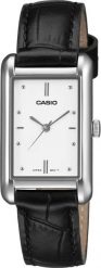 Zegarek Casio Damski biała tarcza skórzany pasek 21 mm (LTP-B171L-7A1DF). Białe zegarki damskie Casio. Za 304.99 zł.