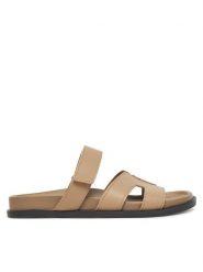 Gino Rossi Klapki MOIRA-E2527666 Beżowy. Brązowe klapki damskie Gino Rossi, bez wzorów, ze skóry, bez obcasa, bez zapięcia. Za 249.99 zł.