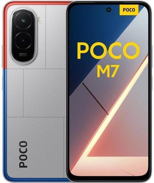 Smartfon XIAOMI Poco M7 8/256GB 4G LTE NFC Dual SIM Srebrny Silver. Szare smartfony NoName. Za 668.98 zł.