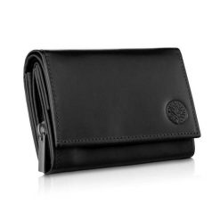 Portfel damski BETLEWSKI BPD-NVTC-11 czarny. Czarne portfele damskie Betlewski, ze skóry. Za 159.99 zł.