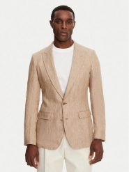 Dolce&Gabbana Marynarka G2NW0T FU4L0 Beżowy Regular Fit. Brązowe garnitury męskie Dolce&Gabbana, l, bez wzorów, ze lnu, bez kołnierzyka, bez ramiączek. Za 7,939.00 zł.