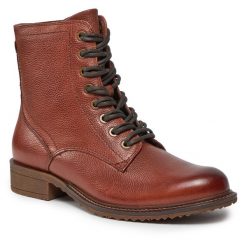 Trapery Tamaris. Brązowe trapery damskie Tamaris, bez zapięcia. Za 399.99 zł.