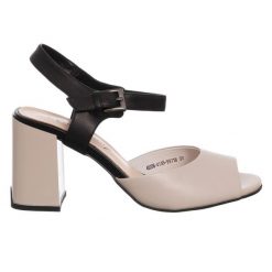 Sandały Zellini Kortney z paskiem na kostkę, skóra naturalna, czarne. Czarne sandały damskie CANELLINI, bez wzorów, ze skóry, bez obcasa, bez zapięcia. Za 323.99 zł.