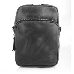 Listonoszka skórzana saszetka vintage PAOLO PERUZZI IN-44-BL czarna. Czarne saszetki i nerki męskie Paolo Peruzzi, z bawełny, na ramię. Za 159.99 zł.