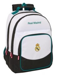 Podwójna szkolna torba Real Madrid 2026-27. Białe torby sportowe męskie REAL MADRID, bez wzorów, z materiału, duże. Za 215.60 zł.