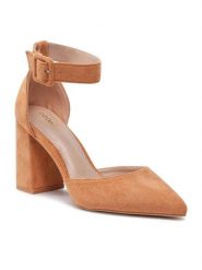 DeeZee Czółenka KL-HHK539-01 Brązowy. Brązowe czółenka damskie DeeZee, bez wzorów, z materiału, bez obcasa, bez zapięcia. Za 139.99 zł.