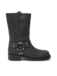 ONLY Shoes Botki Bax 15329812 Czarny. Czarne botki damskie ONLY Shoes, bez wzorów, ze skóry, bez obcasa, na płaskiej podeszwie, bez zapięcia. Za 379.99 zł.