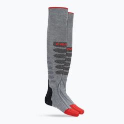 Skarpety narciarskie podgrzewane Lenz Heat Sock 5.1 Toe Cap Slim Fit. Szare skarpetki damskie LENZ, bez wzorów. Za 381.00 zł.