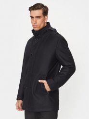 Boss Płaszcz wełniany H-Camron-234 50502267 Granatowy Relaxed Fit. Niebieskie płaszcze męskie Boss, na zimę, m, bez wzorów, z wełny, bez kołnierzyka, bez kaptura. Za 2,189.00 zł.