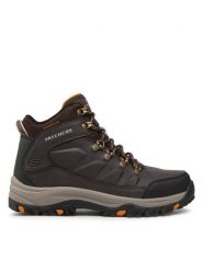 Skechers Trapery Daggett 204642/CHOC Brązowy. Brązowe buty zimowe męskie Skechers, bez wzorów, ze skóry, bez obcasa, bez zapięcia. Za 299.99 zł.