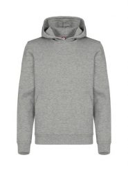 Clique Miami Hoody Junior – Bluza z kapturem z bawełny i poliestru z recyklingu. Szare bluzy damskie CLIQUE, bez wzorów, z bawełny, bez ramiączek, z kapturem. Za 154.32 zł.