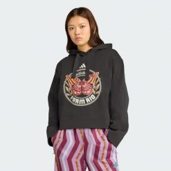 Bluza z kapturem adidas X Farm. Czarne bluzy damskie Adidas, m, bez wzorów, sportowe, bez ramiączek, z kapturem. Za 299.00 zł.