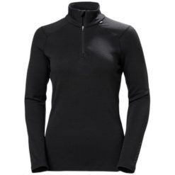 Bluza damska 1/2 zip Helly Hansen Lifa Merino Midweight. Czarne bluzy damskie Helly Hansen, xs, bez wzorów, z materiału, bez ramiączek, bez kaptura. Za 476.00 zł.