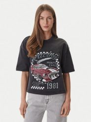 Guess T-Shirt W6GI20 K3133 Szary Relaxed Fit. Szare t-shirty damskie Guess, xl, z aplikacjami, z bawełny, bez kołnierzyka, bez ramiączek. Za 349.99 zł.