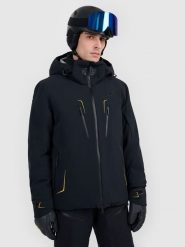 4F Kurtka narciarska membrana Dermizax 20000 z systemem RECCO męska - czarna XL. Czarne kurtki sportowe męskie 4F, na zimę, m, bez wzorów, z materiału, bez kaptura, narciarskie, Dermizax. Za 1,999.99 zł.