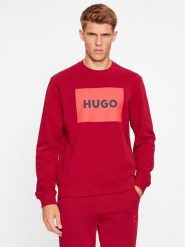 Hugo Bluza Duragol222 50467944 Czerwony Regular Fit. Czerwone bluzy męskie Hugo, m, bez wzorów, z bawełny, bez ramiączek, bez kaptura. Za 479.99 zł.
