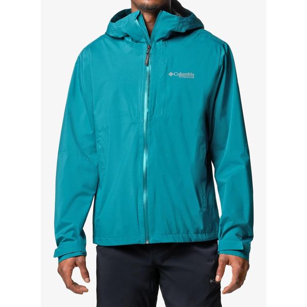 Kurtka przeciwdeszczowa męska Columbia Ampli-Dry II Shell. Zielone kurtki męskie Columbia, m, bez wzorów, sportowe, bez kaptura. Za 471.99 zł.