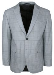 Lekka Marynarka Codzienna (Casual) - Desire - Popielata w Kratę. Szare garnitury męskie Desire, bez wzorów, z bawełny, casualowe. Za 399.00 zł.