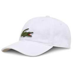 Czapka Lacoste RK3186-00-001 unisex. Białe czapki damskie Lacoste, bez wzorów, z materiału. Za 330.05 zł.