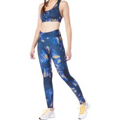 Reebok Legginsy Niebieski. Niebieskie legginsy damskie Reebok, bez wzorów, z elastanu. Za 214.95 zł.