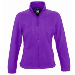 Damska Bluza Polarowa North Fleece Jacket. Fioletowe bluzy damskie SOL'S, na zimę, m, bez wzorów, z polaru, sportowe, bez ramiączek, bez kaptura. Za 109.99 zł.