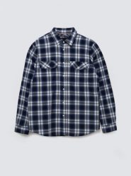 Koszula męska bawełniana w kratę niebieska Koliserson 401. Niebieskie koszule męskie BIG STAR, l, bez wzorów, z bawełny, eleganckie, bez kołnierzyka, bez ramiączek. Za 229.99 zł.