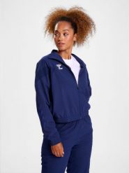 Damska bluza dresowa Hummel Travel. Niebieskie bluzy damskie Hummel, na wiosnę, xl, bez wzorów, z dresówki, klasyczne, bez ramiączek, bez kaptura. Za 186.20 zł.