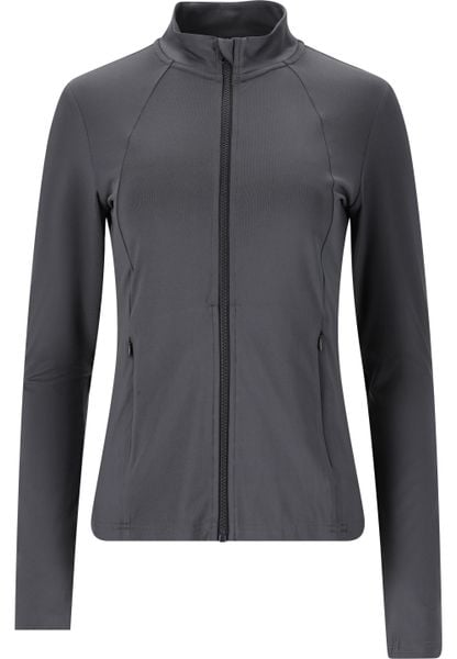 Bluza midlayer damska Endurance Anthea. Niebieskie bluzy damskie Endurance, bez wzorów, z elastanu, sportowe, bez ramiączek, bez kaptura. Za 237.80 zł.