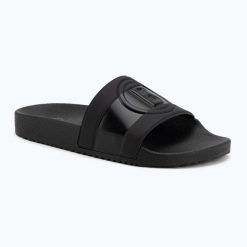 Klapki damskie BOGNER Belize 7 E. Czarne klapki damskie Bogner, na lato, bez wzorów, z materiału, eleganckie, bez obcasa, bez zapięcia. Za 289.99 zł.