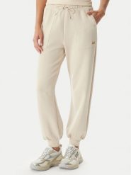 EA7 Emporio Armani Spodnie dresowe 7W000193 AF12643 U1088 Beżowy Regular Fit. Brązowe spodnie dresowe damskie EA7 Emporio Armani, bez wzorów, z dresówki. Za 336.99 zł.