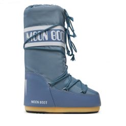 Śniegowce Moon Boot. Niebieskie śniegowce damskie Moon Boot, z nylonu, bez zapięcia. Za 469.99 zł.
