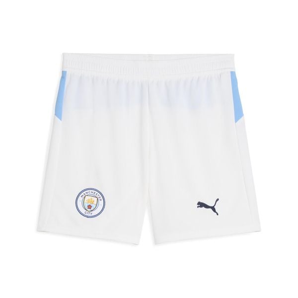 Młodzieżowe szorty Manchester City 25/26 PUMA. Biała szorty damskie Puma, bez wzorów, młodzieżowe. Za 184.95 zł.