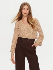 TWINSET Kardigan 241TT3271 Beżowy Regular Fit. Brązowe kardigany damskie Twinset, xl, bez wzorów, z bawełny, bez kołnierzyka. Za 499.99 zł.
