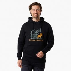 Bluza z kapturem Męska Swedemount Forest Hood. Czarne bluzy sportowe męskie SWEDEMOUNT, m, bez wzorów, z kapturem. Za 199.99 zł.