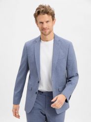 Finshley & Harding kurtka modułowa Mężczyźni Modern Fit Sztuczne włókno niebieski, 27. Niebieskie kurtki męskie Finshley & Harding, m, bez wzorów, z włókna, eleganckie, bez kaptura. Za 479.95 zł.