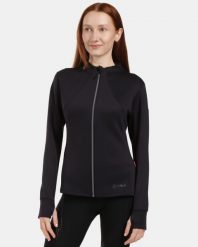 Damska bluza sportowa bez kaptura Kilpi LAJEN-W. Czarne bluzy damskie Kilpi, bez wzorów, z materiału, sportowe, bez ramiączek, bez kaptura. Za 473.69 zł.