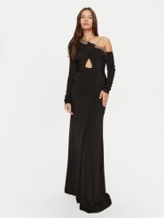 Babylon Sukienka wieczorowa S00821 Czarny Regular Fit. Czarne sukienki damskie Babylon, s, bez wzorów, z wiskozy, wizytowe, bez kołnierzyka, bez ramiączek. Za 1,799.00 zł.