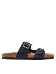 Geox Klapki U Sandal Ghita B U159VB 00032 C4002 Granatowy. Niebieskie klapki męskie Geox, bez wzorów, z nubiku, bez zapięcia. Za 339.99 zł.