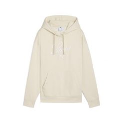 Damska bluza z kapturem Essentials Script Comfort PUMA Alpine Snow White. Białe bluzy damskie Puma, bez wzorów, eleganckie, bez ramiączek, z kapturem. Za 249.00 zł.