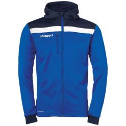 Kurtka Uhlsport Offense 23. Niebieskie kurtki męskie Uhlsport, s, bez wzorów, sportowe, z kapturem. W wyprzedaży za 211.50 zł.