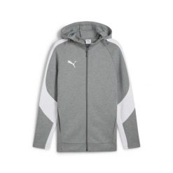 Bluza dresowa z kapturem Puma TeamEvostripe. Szare bluzy sportowe męskie Puma, bez wzorów, z dresówki, z kapturem, do piłki nożnej. Za 380.00 zł.