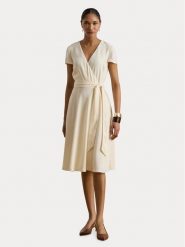 LAUREN RALPH LAUREN Sukienka koktajlowa 200P13812005 Kremowy Regular Fit. Białe sukienki damskie Lauren Ralph Lauren, bez wzorów, z syntetyku, wizytowe, bez kołnierzyka, bez ramiączek. Za 1,199.00 zł.