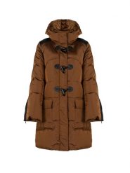 Pinko Parka "Rocky 1" | 1G16AY Y75R | Kobieta | Brązowy. Brązowe parki damskie Pinko, s, bez wzorów, z materiału, z kapturem. W wyprzedaży za 849.00 zł.