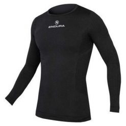 Endura Engineered koszulka termiczna z długim rękawem. Czarne bluzy męskie ENDURA, bez wzorów, sportowe, bez ramiączek, bez kaptura. Za 366.90 zł.