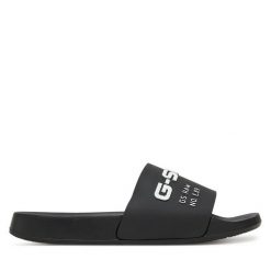 Klapki G-Star Raw. Czarne klapki damskie G-Star Raw, bez wzorów, retro, bez obcasa, bez zapięcia. Za 149.99 zł.